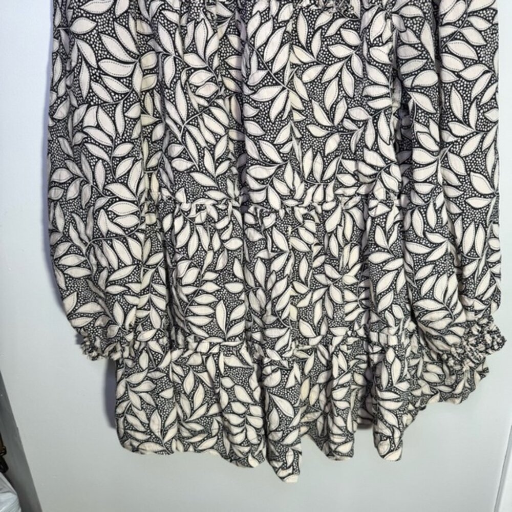 By Anthropologie Long-Sleeve Printed Smocked Mini Dress Size 3x - Picture 6 of 14